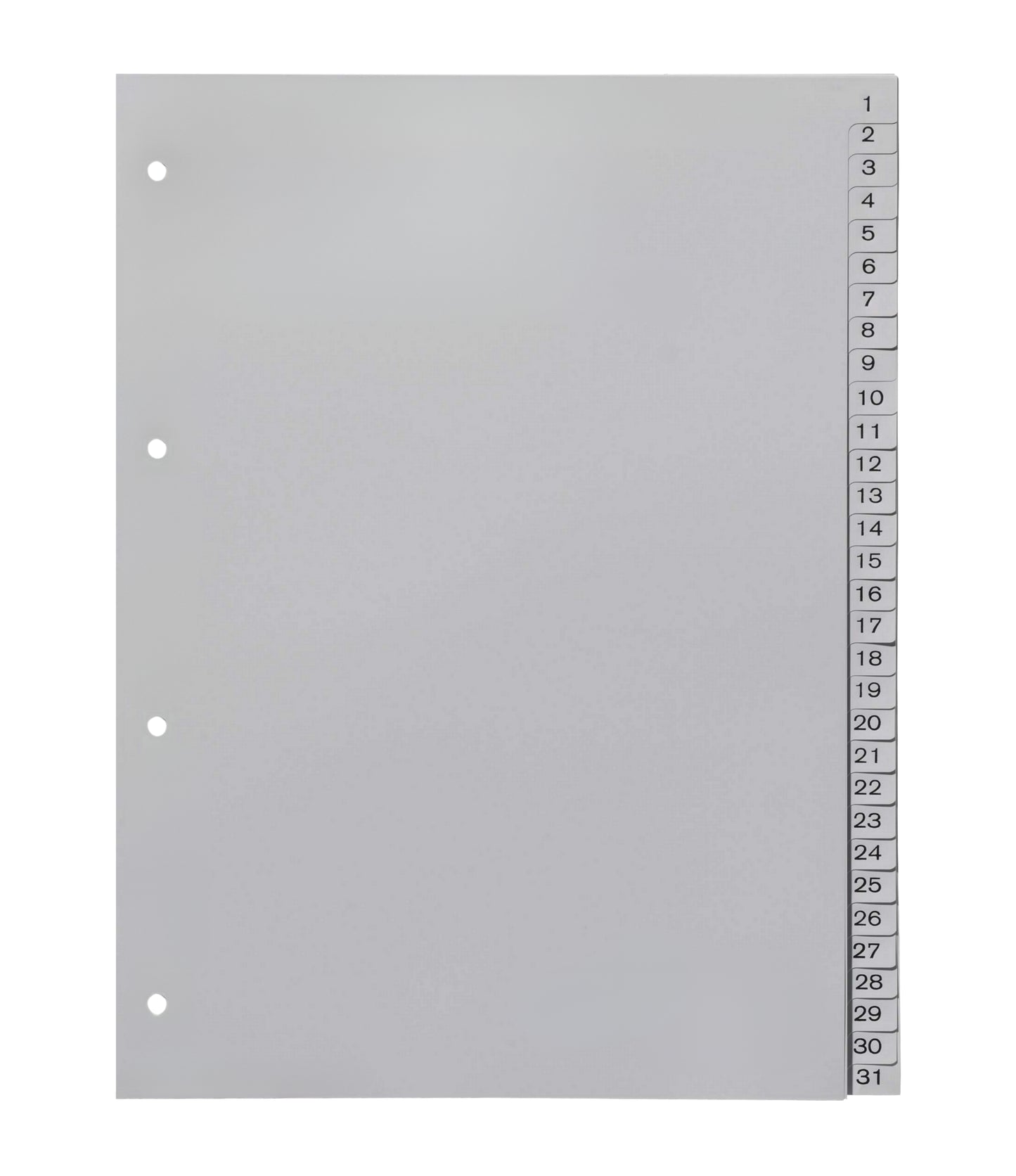 Ordnerregister 1-31, neutral, ohne Deckblatt