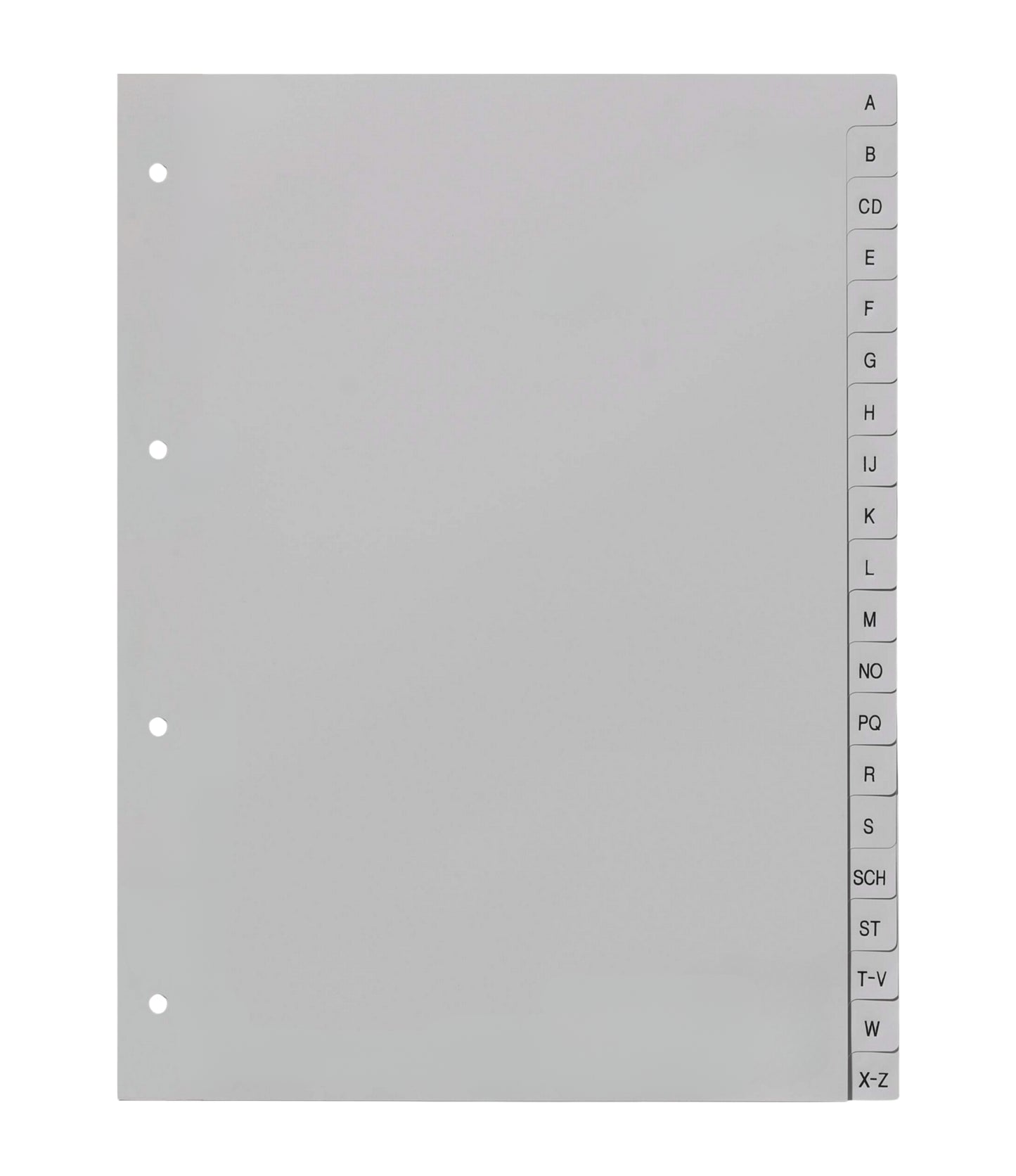 Ordnerregister A-Z, neutral, ohne Deckblatt