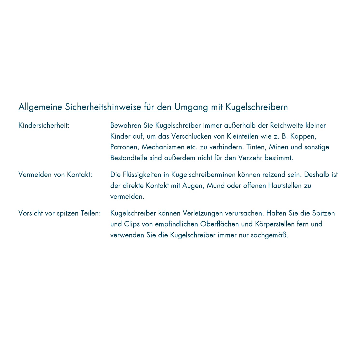 Kugelschreiber, schwarz, blaue Mine