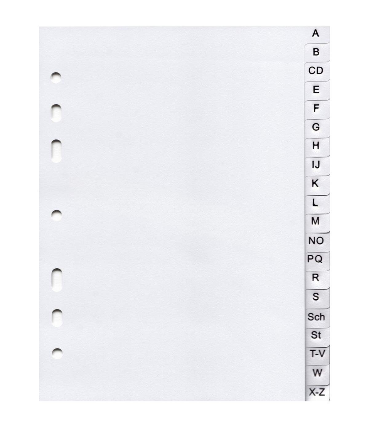 Mister Register DIN A5 Ordnerregister A-Z, 20-teilig, lichtgrau
