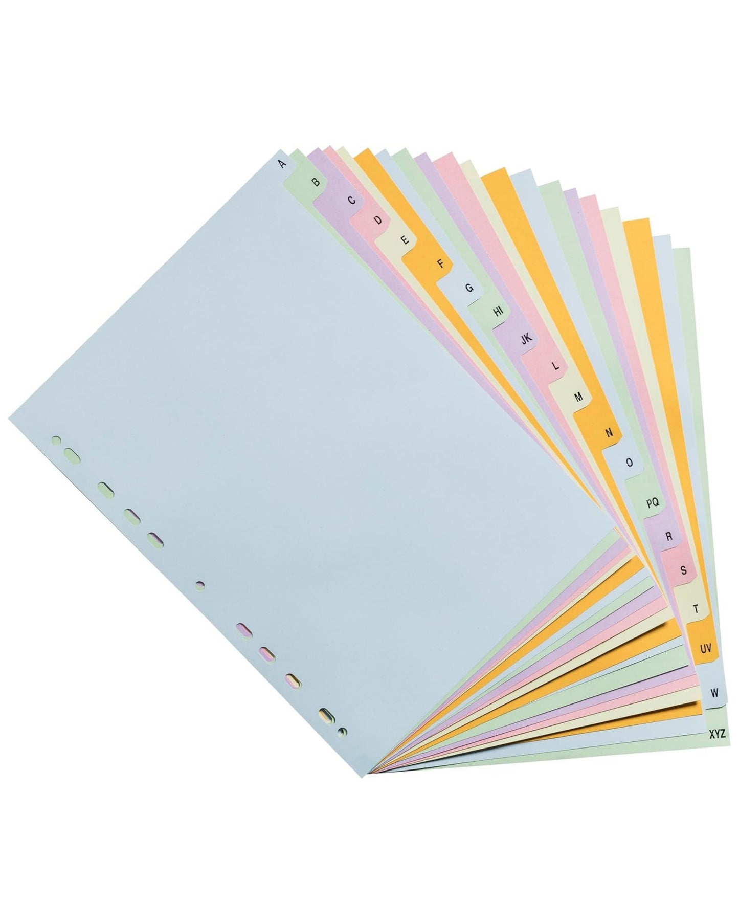 Mister Register Pastell-Register A-Z, 20-teilig, bunt
