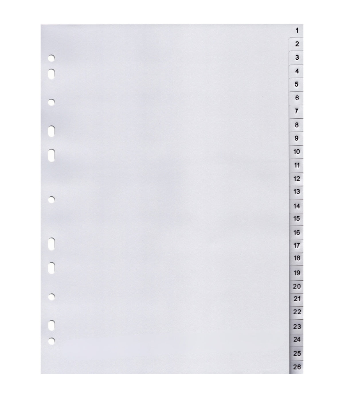 Mister Register Ordnerregister 1-52, neutral, ohne Deckblatt