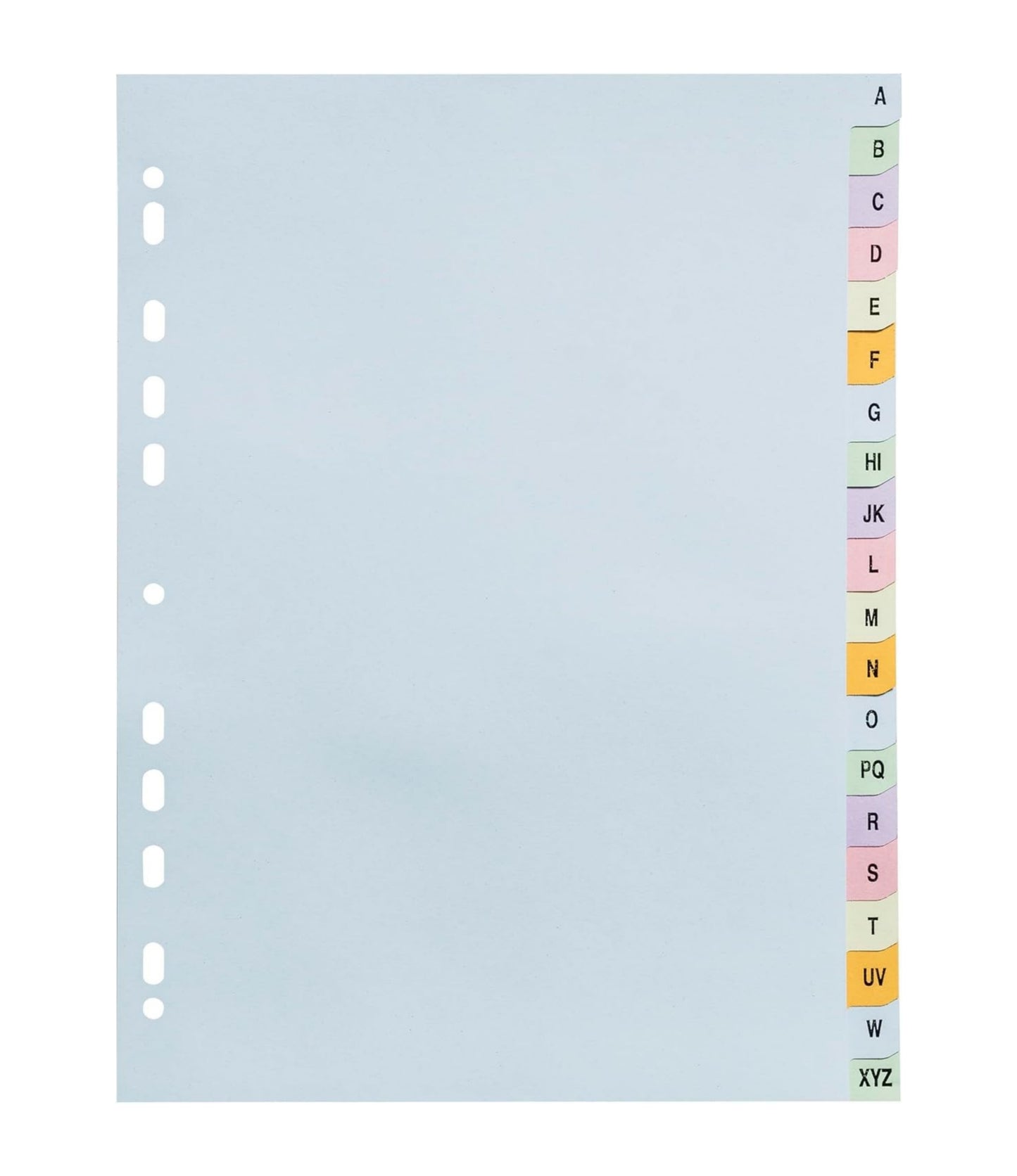 Mister Register Pastell-Register A-Z, 20-teilig, bunt