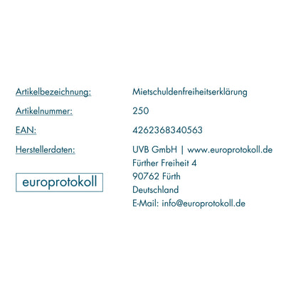 Mietschuldenfreiheitserklärung